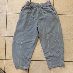 Aerie Women's Cropped Barrel Pants in Soft Blue